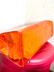 MINT. 1990s. Vintage Hermes a rare transparent orange vinyl Kelly bag Japan Limited Edit. Rare and collectible bag from 90's. 050118m1