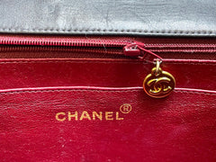 Vintage CHANEL black lamb leather large, jumbo size shoulder bag with big golden CC closure and chain strap. 2.55 classic purse. 050223rc1