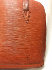 Vintage Louis Vuitton brown epi shoulder tote bag. Perfect vintage LV purse for daily use.