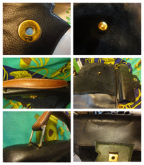 80's Vintage HERMES business portfolio bag, president in calf, suede, lizard. Stamp R, 1988. Limited edition back in the era. Unisex