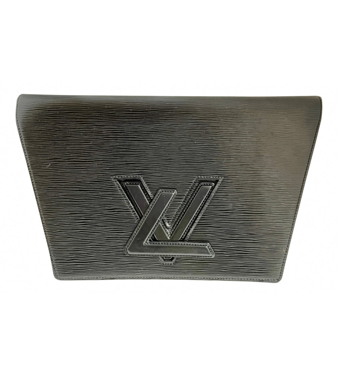 W3. Vintage Louis Vuitton black epi trapezoid mod style clutch bag.  One unique purse from epi line. Unisex and daily use. Trapeze bag. 0407261
