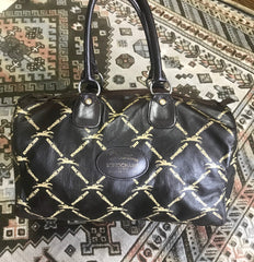 80's vintage Longchamp classic dark brown nappa leather mini speedy style handbag. Classic bag for unisex use. 061022re1