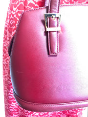 Vintage Valentino Garavani wine leather handbag with golden buckles. Classic Valentino purse for any occasions. 050906f1