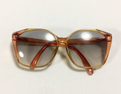 60's, 70's vintage Christian Dior orange and yellow sunglasses. Very rare classic retro eyewear back in the old era. Authentic mod piece.
