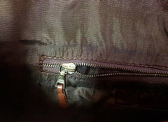 Vintage Mulberry brown croc embossed leather portfolio bag, document case purse, can be iPad purse. Classic unisex piece by Roger Saul. 050406r7