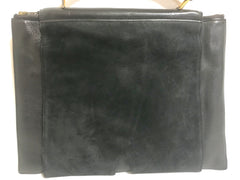 80's Vintage HERMES business portfolio bag, president in calf, suede, lizard. Stamp R, 1988. Limited edition back in the era. Unisex