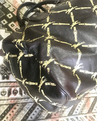 80's vintage Longchamp classic dark brown nappa leather mini speedy style handbag. Classic bag for unisex use. 061022re1