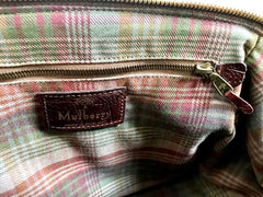 Vintage Mulberry croc embossed leather birkin mini doctor's bag style handbag. Classic masterpiece back in the old era of Roger Saul. 061022