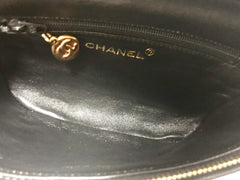 1990s Vintage CHANEL Black Patent Enamel Leather Fanny Pack / Hip Bag / Party Clutch — Belt Size 28–30" — 050320r17