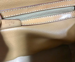 Vintage Celine brown macadam blaison doctor bag with tanned brown leather trimming. Classic unisex use bag. riri zipper. 050315r3