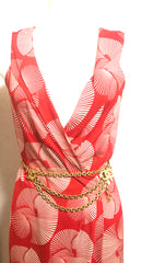 Vintage CHANEL gold chain belt with triple layer chains and two large CC mark charms at sides. Gorgeous belt. 72cm. R04101111
