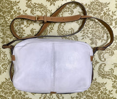 Vintage Fendi white and brown leather shoulder bag. Rare purse back in the era. 060905r2