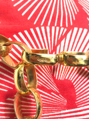 Vintage CHANEL golden chain belt with large CC motif charm. Nice and heavy, rare and gorgeous accessory. 050323re3