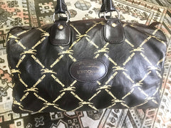 80's vintage Longchamp classic dark brown nappa leather mini speedy style handbag. Classic bag for unisex use. 061022re1