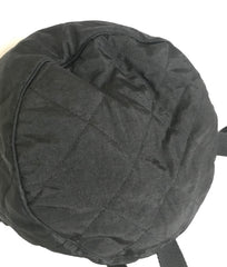 Vintage Sonia Rykiel black lightweight quilted fabric backpack. Travel bag. Made in France.