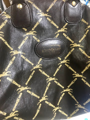 80's vintage Longchamp classic dark brown nappa leather mini speedy style handbag. Classic bag for unisex use. 061022re1