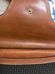 Vintage Bally black and brown wallet with B logo motif. Classic purse for unisex use. 060909r1