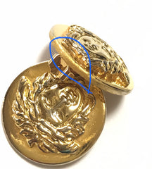 Vintage Gianni Versace round gold tone medusa face motif earrings. Must have Lady Gaga style jewelry piece. Great gift. 060523re3