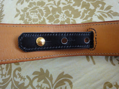 MINT. Vintage HERMES black box calf leather Kelly belt. Stamp S in O, 1989. size 65. 23", 24", 25", and 25.5". 050323re8